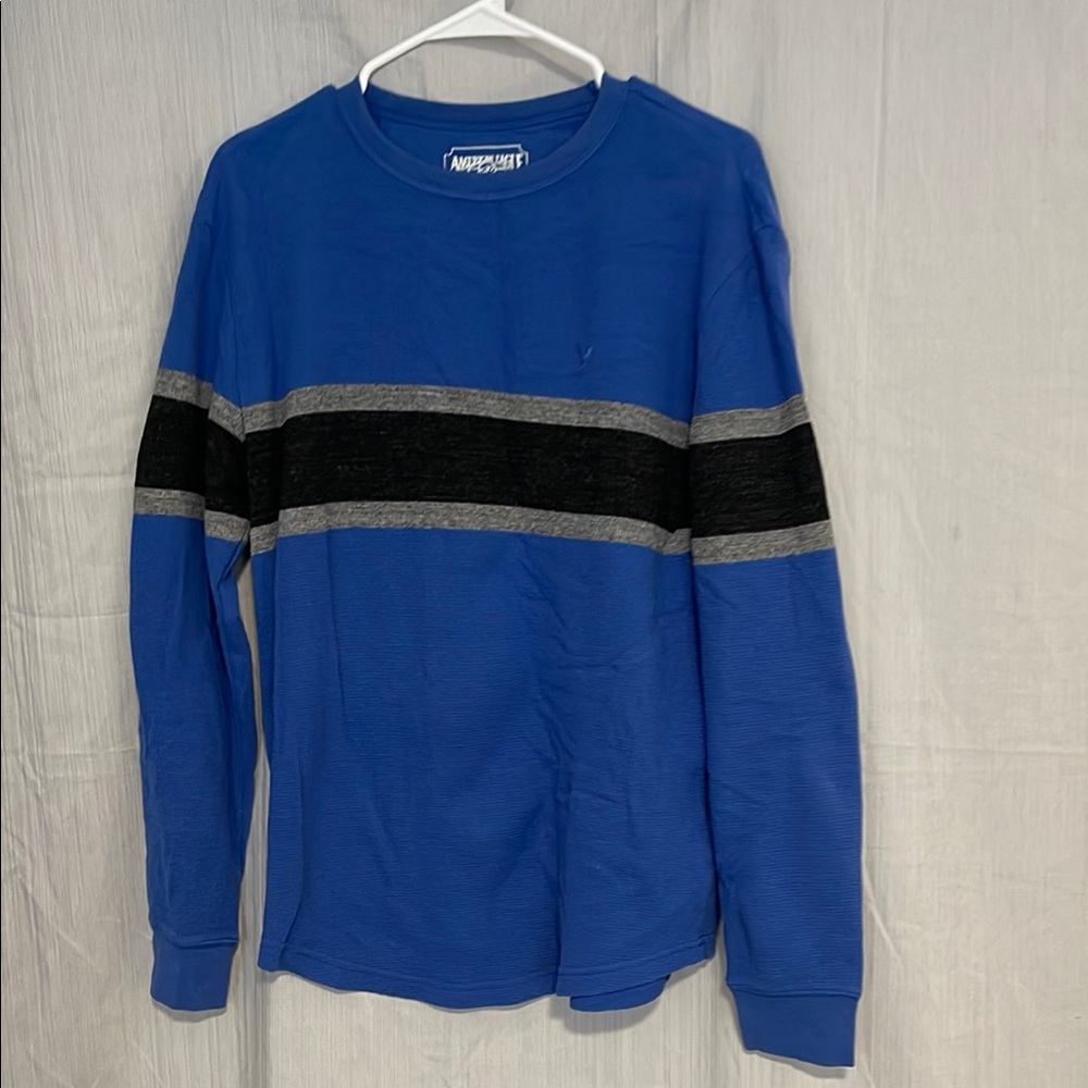 American Eagle Blue Textured Top